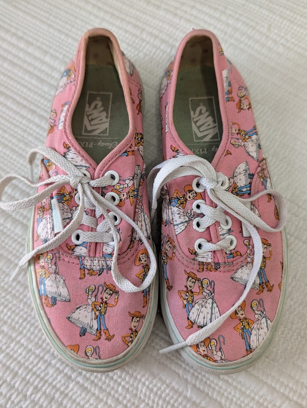 Vans Kids Pink Toy Story Canvas Sneakers with White Laces
